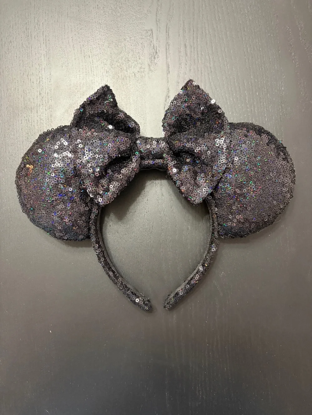 Black Sequin Minnie Ear Headband